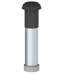 dakdoorvoer rond luchtkanaal Isoleco inox Ø160mm enkelwandig zwart