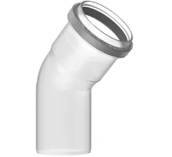 Coude de fumées à simple paroi, Bosch, 45°, Ø80mm, plastique, joint à lèvre