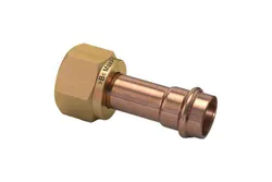 Persovergangsstuk, koper, 3/8" x 3/8" flare koppeling, Conex Banninger >B< MaxiPro