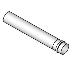 Enkelwandige rookgasbuis, Mark GS+ 135/150/200, Ø130x1000mm, inox, met lipring