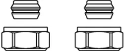 Raccord 2 pièces à compression, Oventrop Ofix, laiton 18x2mm, 3/4", convient pour -cuivre-acier