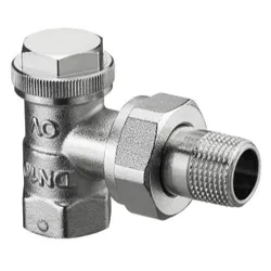 Radiatorretourkraan, Oventrop Combi 3, 3/4"-3/4", staartstuk/binnendraad