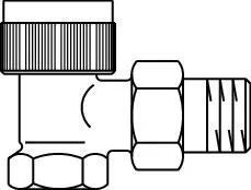 Robinet thermostatique Série A, DN 15, R 1/2, PN 1 0, modèle équerre (voir 1183704)