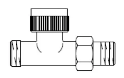 thermostaatkraan recht 1/2 x 3/4 AV9 oventrop (ex 1183897)