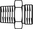 Draadverloopnippel, messing, 3/8" x 1/4" MM, Oventrop Ofix-Oil
