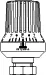 Radiatorthermostaatknop, Oventrop Uni XH, M30 x 1,5, wit, 7 - 28°C