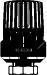 Radiatorthermostaatknop, Oventrop Uni LH, M30 x 1,5, zwart, 7 - 28°C