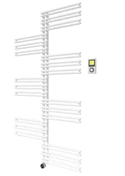 Elektrische sierradiator, Radson Figuresse Twist E, HxL=1194x910mm, 600W, wit, RAL9016