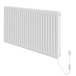 Paneelradiator, Radson ULOW-E 22, HxL=600x1400mm, wit, RAL9016, aansluiting links rechts