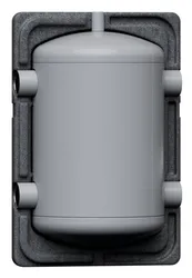 Buffervat, Reflex Storatherm Heat Mini H 25, 25 liter, staal, klasse B, Ø360x534mm, met isolatie