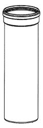 PP DN150 extra verlengbuis L=0,5m RGA collector remeha