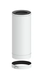Concentrische rookgasbuis, Remeha, kunststof/aluminium, 130/200mm, L=500mm, wit