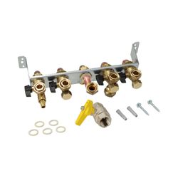 Kit de raccordement pour chaudière pour eau chauffage et gaz, Remeha, avec robinet de vidange/de remplissage