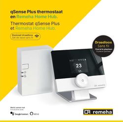 thermostat d'ambiance avec affichage de l'heure Remeha qSense Plus programme hebdomadaire modulable
