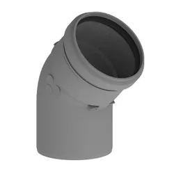 enkelwandige rookgasbocht Remeha 45° Ø80mm kunststof