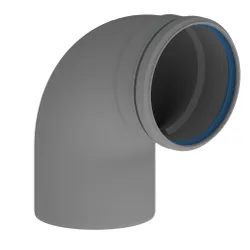 enkelwandige rookgasbocht Remeha 90° Ø130mm kunststof