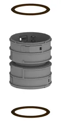 raccord de conduit de fumées simple paroi Remeha pièce de jonction plastique