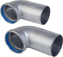 Kit raccordement pour ventouse horizontale Avanta/ Aquanta : 2x coude 87° alu Ø 80mm.