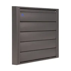 Buitenluchtrooster, Renson 433/S, vierkant 210x210mm, aluminium grijs