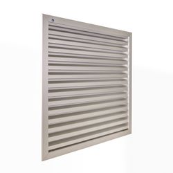 Buitenluchtrooster, Renson 411, vierkant 500x500mm, aluminium