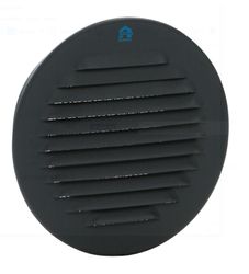 Buitenluchtrooster, Renson 435R, rond Ø176mm, kanaaldiam. Ø150mm, aluminium zwart