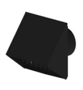 grille de ventilation extérieure Renson 443 rectangulair Ø200mm aluminium noir