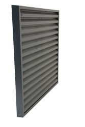 Buitenluchtrooster, Renson 431RC2, vierkant 170x170mm, aluminium wit