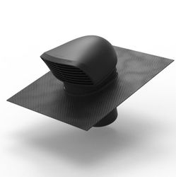 dakdoorvoer rond luchtkanaal Renson kunststof Ø150mm H389mm zwart