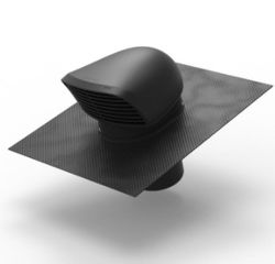 dakdoorvoer rond luchtkanaal Renson kunststof Ø180mm H456mm zwart