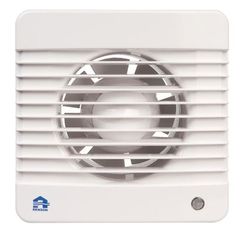 Badkamerventilator, Renson Waves Base, 7401H, Ø100mm, met hygrostaat, met timer