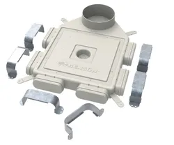 Collecteur pour conduit d'air rectangulaire, Renson Easyflex, Ø160mm, plastique, 6x 135x55mm