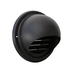 Grille de ventilation extérieure, Renson 638, circulaire Ø158mm, diam. conduit Ø125mm, inox noir