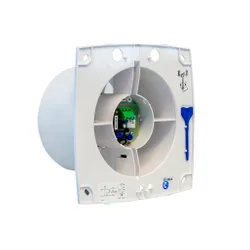 Badkamerventilator, Renson Waves Go, Ø100mm, met hygrostaat, met timer