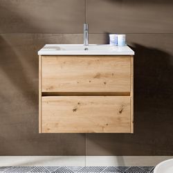 meuble de lavabo Riho Porto 600x520x450mm chêne