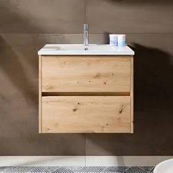 wastafelmeubel Riho Porto 600x520x450mm eiken