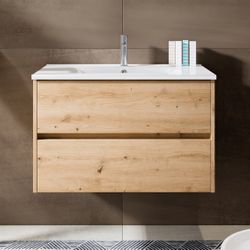 meuble de lavabo Riho Porto 800x520x450mm chêne