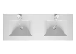 PORTO keramische wastafel Wave 120cm d46cm RIHO dubbele lavabo
