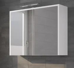 Spiegelkast, Riho Porto, 800x600x200mm, wit, met verlichting bovenzijde, aan-/uitschakelaar