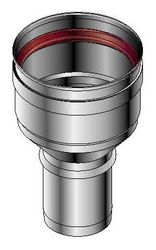 Adaptateur concentrique ventouse, Roccheggiani SPG/SP2 611, inox, simple paroi/simple paroi, sur demande - 120mm