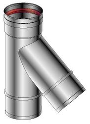 Enkelwandig rookgas T-stuk, Roccheggiani SPG/SP2 597, 100mm, inox, met lipring