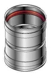 Enkelwandige rookgasmof, Roccheggiani SPG/SP2 615, Ø80mm, inox, met lipring