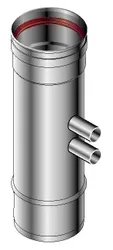 enkelwandige rookgashulpstuk Roccheggiani SPG/SP2 Ø80mm inox met lipring 621