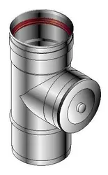 Raccord de conduit de fumées simple paroi, Roccheggiani SPG/SP2 634, Ø150mm, inox, joint à lèvre