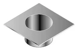 dakdoorvoerplaat Roccheggiani SPG/SP2 Ø120mm inox vierkant 741