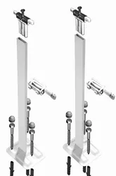 standkonsole H 700mm midden met plug en bout ( rad h 400/500 mm)