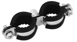 classic dubbel beugel M8/M10 15-18mm 3/8 met rubberinleg EPDM rofix