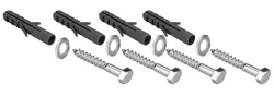 bevestigingsset 4 stuks bout m8x60 rondel en plug 10mm