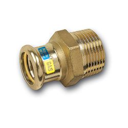 Pièce de transition à sertir, bronze, 22mm x 3/4" M, Sanha HydroGas