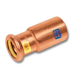 Persverloopstuk, koper, 28x22mm MF, gas / (drink)water, Sanha HydroGas
