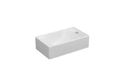 Fontein porselein 40x23 glans wit kraangat R